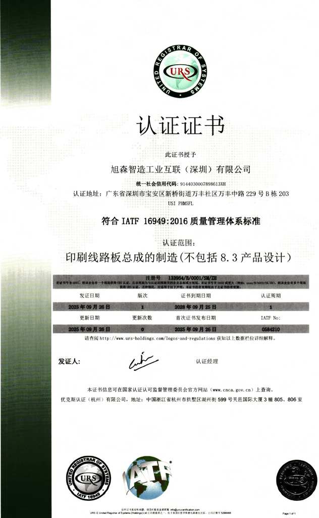 IATF16949汽车行业认证